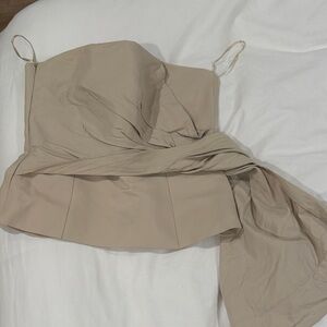 Zara Tan Strapless Top